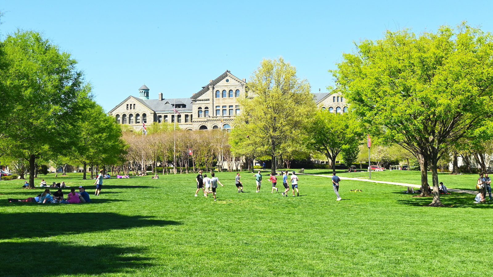 green campus lawn